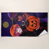 Gelukkige Halloween Kostuums Strandlaken (Voorkant)