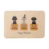 Gelukkige Halloween Labrador Retriever Honden Pomp Badmat (Voorkant)