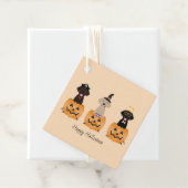 Gelukkige Halloween Labrador Retriever Honden Pomp Bedankjes Labels (In situ)