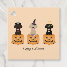 Gelukkige Halloween Labrador Retriever Honden Pomp Bedankjes Labels