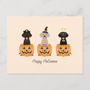 Gelukkige Halloween Labrador Retriever Honden Pomp Briefkaart