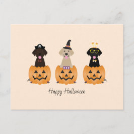 Gelukkige Halloween Labrador Retriever Honden Pomp Briefkaart
