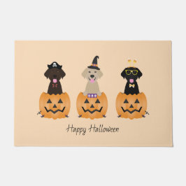 Gelukkige Halloween Labrador Retriever Honden Pomp Deurmat