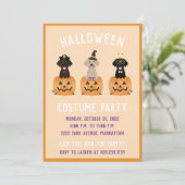 Gelukkige Halloween Labrador Retriever Honden Pomp Kaart (Staand voorkant)