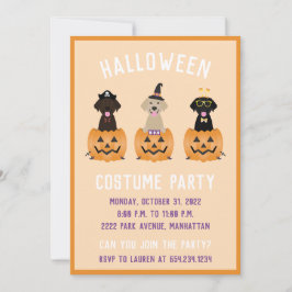 Gelukkige Halloween Labrador Retriever Honden Pomp Kaart
