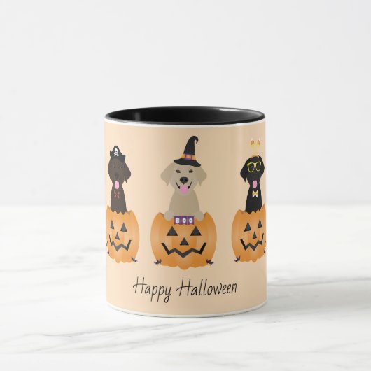 Gelukkige Halloween Labrador Retriever Honden Pomp Mok (Midden)