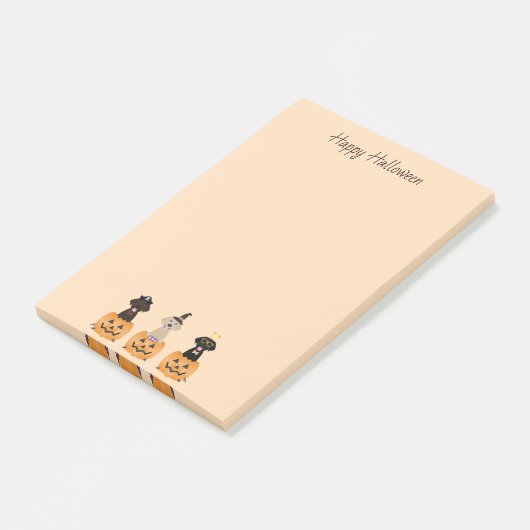 Gelukkige Halloween Labrador Retriever Honden Pomp Post-it® Notes (Schuin)