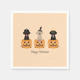 Gelukkige Halloween Labrador Retriever Honden Pomp Servet