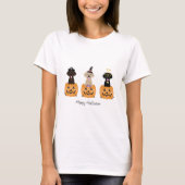 Gelukkige Halloween Labrador Retriever Honden Pomp T-shirt (Voorkant)