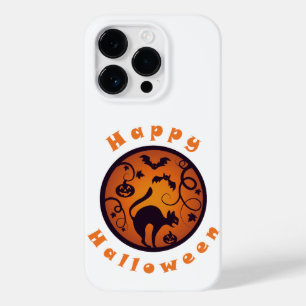 Gelukkige Halloween lantaarn zwarte kat spinnen en Case-Mate iPhone 14 Pro Hoesje