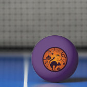 Gelukkige Halloween lantaarn zwarte kat spinnen en Pingpongbal (Net)