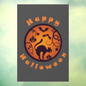 Gelukkige Halloween lantaarn zwarte kat spinnen en Raamsticker (Vel 3)