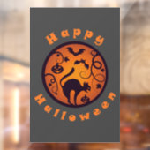 Gelukkige Halloween lantaarn zwarte kat spinnen en Raamsticker (Vel 2)