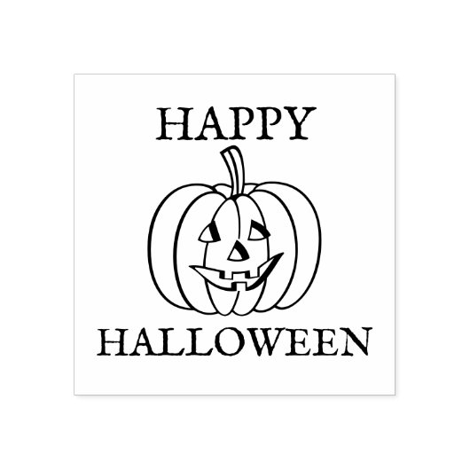 Gelukkige Halloween Leuke Jack O lantaarn Pompoen Rubberstempel (Afrduk)