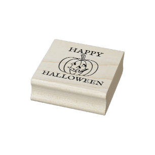 Gelukkige Halloween Leuke Jack O lantaarn Pompoen Rubberstempel