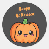 Gelukkige Halloween Leuke Pompoen Sticker (Voorkant)