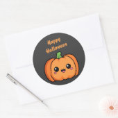 Gelukkige Halloween Leuke Pompoen Sticker (Envelop)