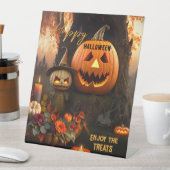 Gelukkige Halloween Leuke Treats Reclamebord Met Voetstuk (Insitu)