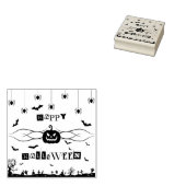 Gelukkige Halloween met begraafplaats Rubberstempel (Gestempeld)