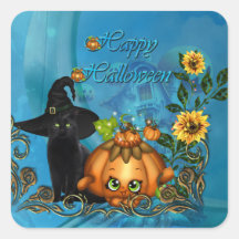 Gelukkige Halloween met grappige kat