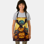 Gelukkige Halloween monster vleermuizen glimlachen Schort (Insitu)