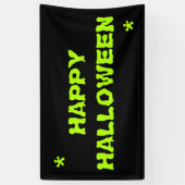 Gelukkige Halloween neon groen slijm spooky typogr Spandoek (Verticaal)