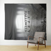 Gelukkige Halloween partij kostuum fotocabine acht Wandkleed (In Situ (horizontaal))