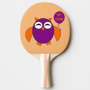 Gelukkige Halloween Party Uil Ping Pong Paddle Tafeltennisbatje