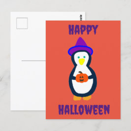 Gelukkige Halloween Pinguïn Briefkaart