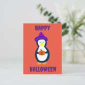 Gelukkige Halloween Pinguïn Briefkaart (Staand voorkant)