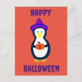 Gelukkige Halloween Pinguïn Briefkaart (Voorkant)