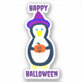 Gelukkige Halloween Pinguïn Sticker