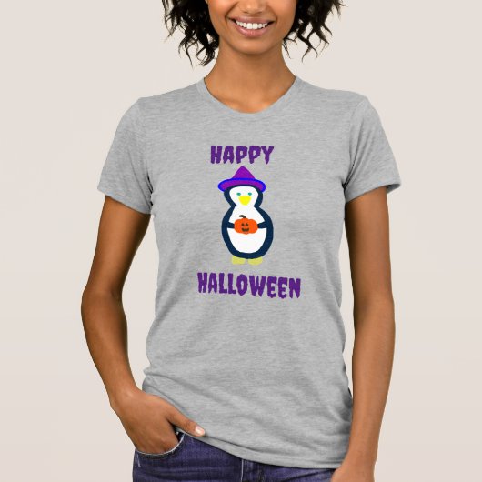 Gelukkige Halloween Pinguïn T-shirt (Voorkant)