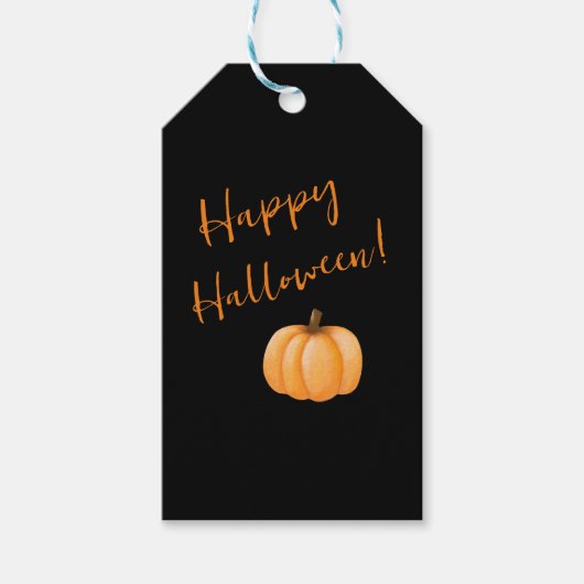 Gelukkige Halloween-pompoen- Cadeaulabel (Voorkant)