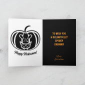 Gelukkige Halloween Pompoen Feestdagen Kaart (Binnen)