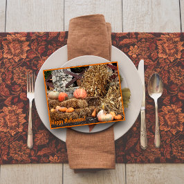 Gelukkige Halloween pompoen  fotografie Briefkaart