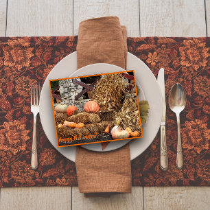 Gelukkige Halloween pompoen  fotografie Briefkaart