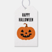 Gelukkige Halloween Pompoen Jackolantern Cadeaulabel (Voorkant)