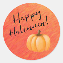 Gelukkige Halloween-pompoen- Ronde Sticker