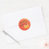 Gelukkige Halloween-pompoen- Ronde Sticker (Envelop)