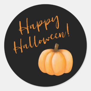 Gelukkige Halloween-pompoen- Ronde Sticker