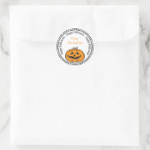 Gelukkige Halloween pompoen stip cirkel labels (Tas)