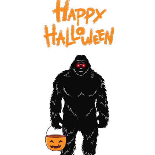 Gelukkige Halloween Sasquatch Trick voor het behan T-shirt