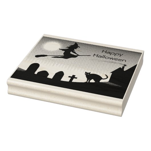 Gelukkige Halloween Scène- Rubber Stamp Rubberstempel (Stempel)