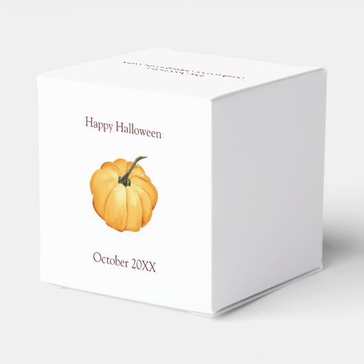 Gelukkige Halloween schattige oranje pompoen met d Bedankdoosjes (Achterkant)