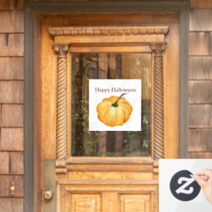 Gelukkige Halloween schattige oranje pompoen Raamsticker