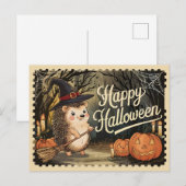 Gelukkige Halloween Schattigee egel Briefkaart (Voorkant / Achterkant)