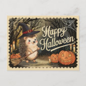 Gelukkige Halloween Schattigee egel Briefkaart (Voorkant)