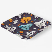 Gelukkige Halloween Schattigee Mini Ghosts Papieren Bordje (Gebogen)