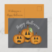 Gelukkige Halloween Schattigee Pompoen Jack O Lant Briefkaart (Voorkant / Achterkant)